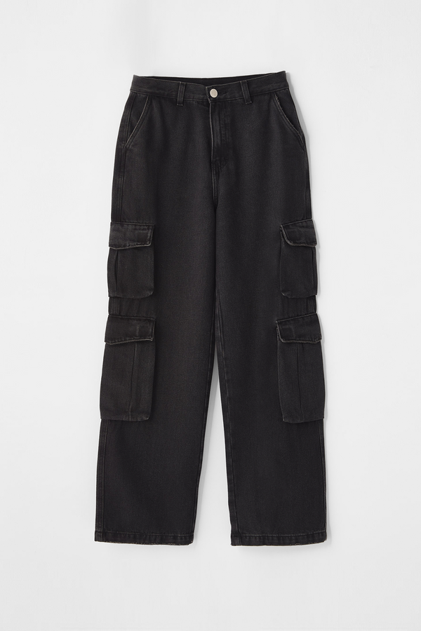 PANTALON PARACHUTE LISO 0091 FW24 GRIS CLARO