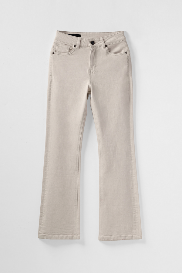 PANTALON BOOTCUT LISO 0344 FW25 ECRO