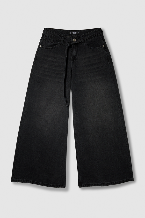 PANTALON PALAZO FOC / BIG / LISO 0380 FW25 GRIS OSCURO