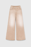 PANTALON PALAZO FOC / BIG / LISO 0436 ss26 BEIGE