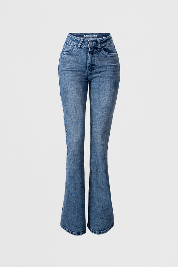 CC.FD-SS23 PANTALON FLARE AFEL.BIG AZUL MEDIO