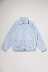 CASACA OVERSIZE LISO 0284 SS25 INDIGO LIGHT